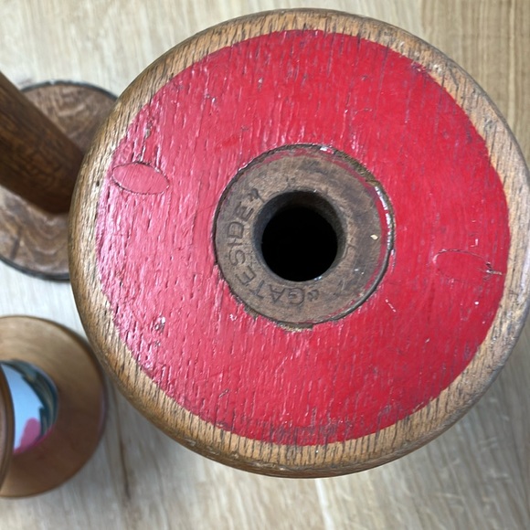 Vintage Wooden Spool Set - Picture 2 of 7